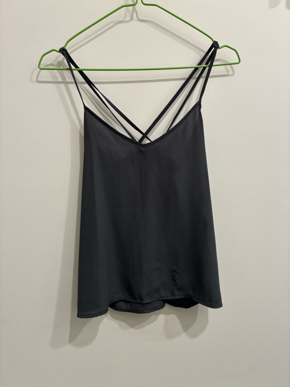 Hollister gray Double-Strap V-Neck Camisole Top
